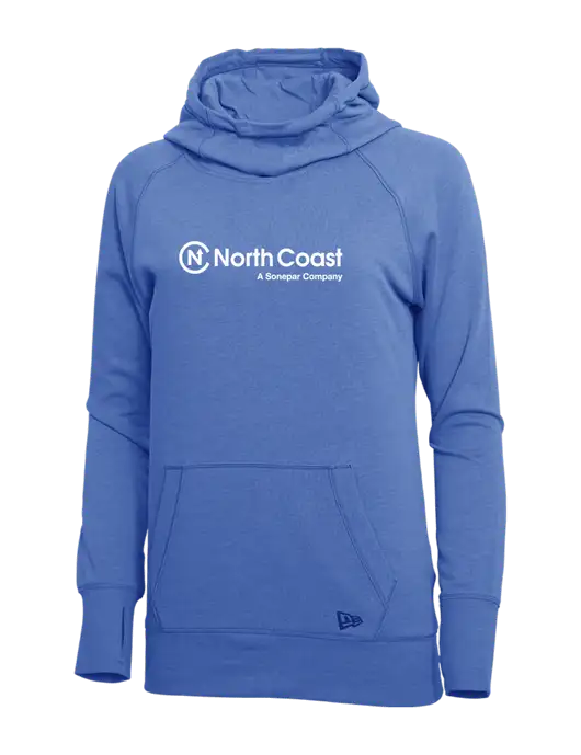 New Era Royal Heather Womens Tri-Blend Fleece Pullover Hoodie w/North Coast Logo
