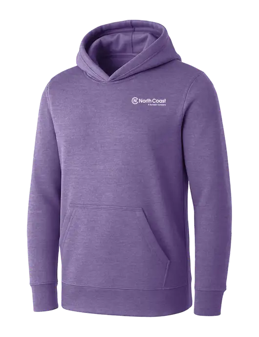 Womens Purple Heather Core Fleece Pullover Hooded Sweatshirt w/North Coast Logo