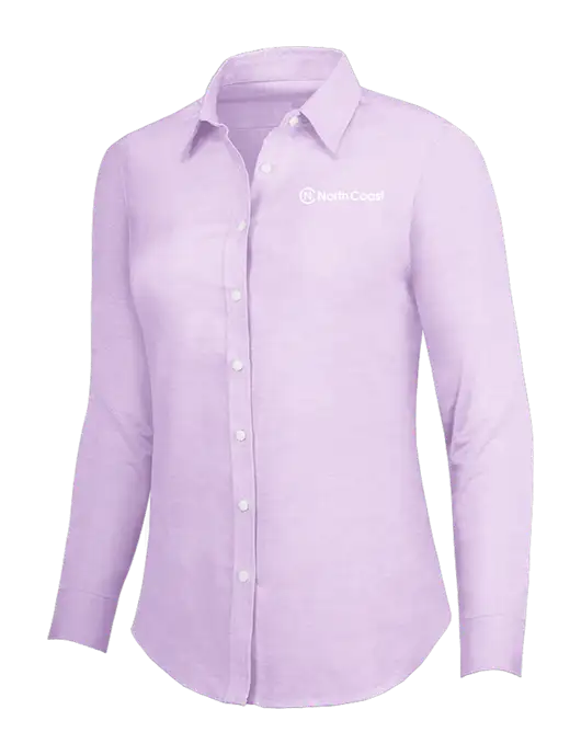Soft Purple Womens SuperPro Oxford Shirt w/North Coast Logo