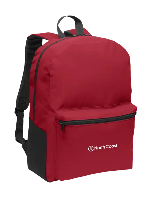 Casual Red Lightweight Laptop Backpack w/North Coast Logo