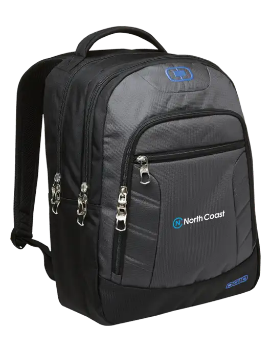 OGIO Dark Grey/Royal Blue Colton Laptop Backpack  w/North Coast Logo