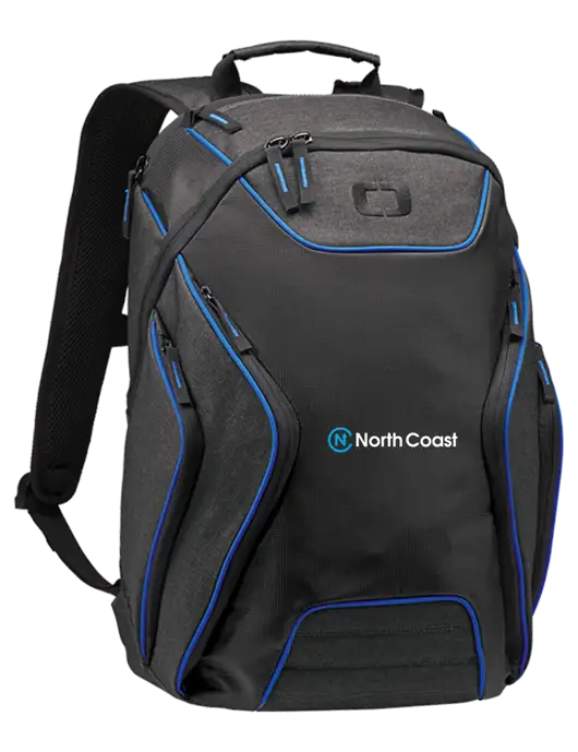 OGIO Royal Blue/Heather Grey Hatch Laptop Backpack
 w/North Coast Logo