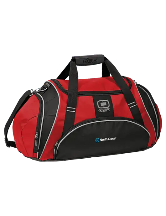 OGIO Red Crunch Duffel
 w/North Coast Logo