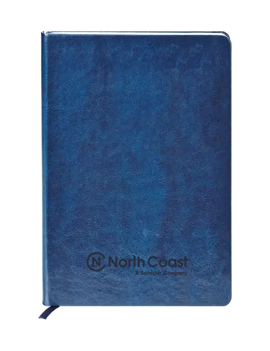 Fabrizio Blue Hard Cover 5.75 x 8.3 Journal w/North Coast Logo