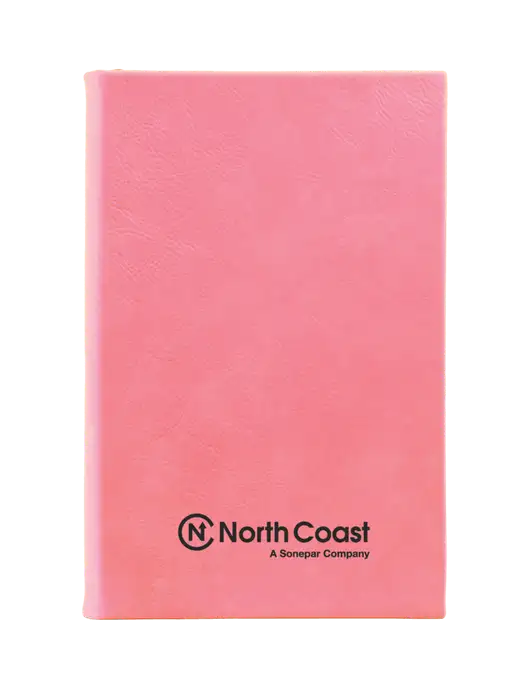 Pink Leatherette 5.25 x 8.25 Journal w/North Coast Logo