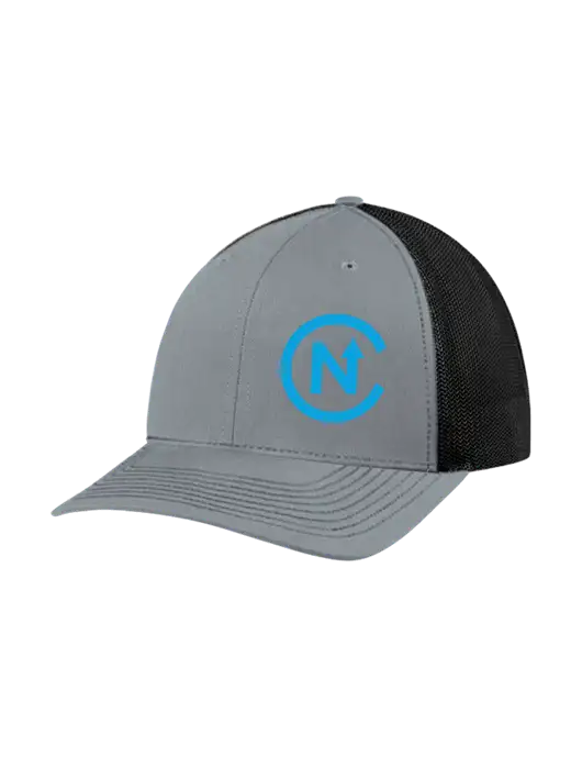 Richardson Adjustable Snapback Original 112 Trucker Cap Heather Grey w/Black Mesh w/North Coast Icon Logo