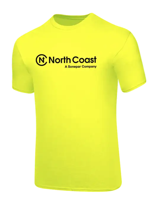 Core Blend Safety Yellow T-Shirt w/North Coast Logo